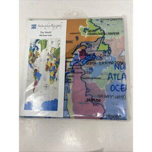The World Globe Map Shower Curtain 70x72